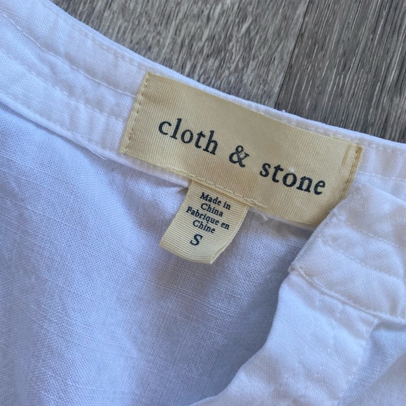 Anthropologie Cloth And Stone Ladder Lace Henley - Picture 2 of 8